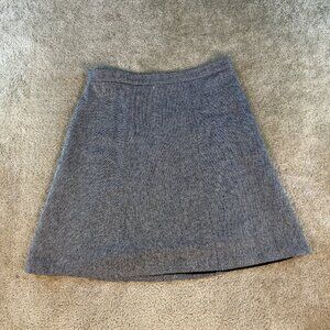 Script Womens Vintage Gray Wool Blend Lined Skirt Size 16 Mini F452